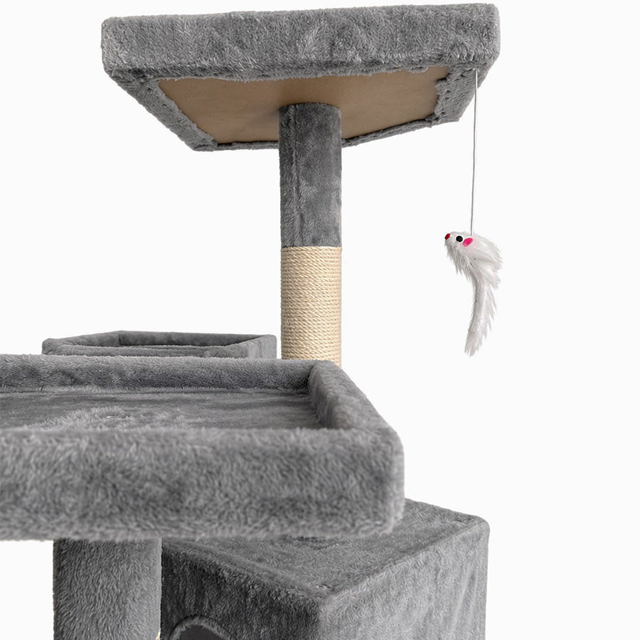 rascador para gatos con rampa cuevas y plataformas 170x50x50
