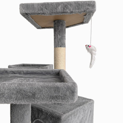 Rascador Para Gatos Con Rampa Cuevas Y Plataformas 170x50x50