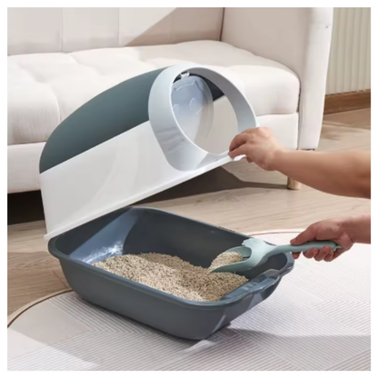 Arenero Cerrado Para Gatos Con Pala Y Puerta Frontal
