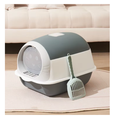 Arenero Cerrado Para Gatos Con Pala Y Puerta Frontal